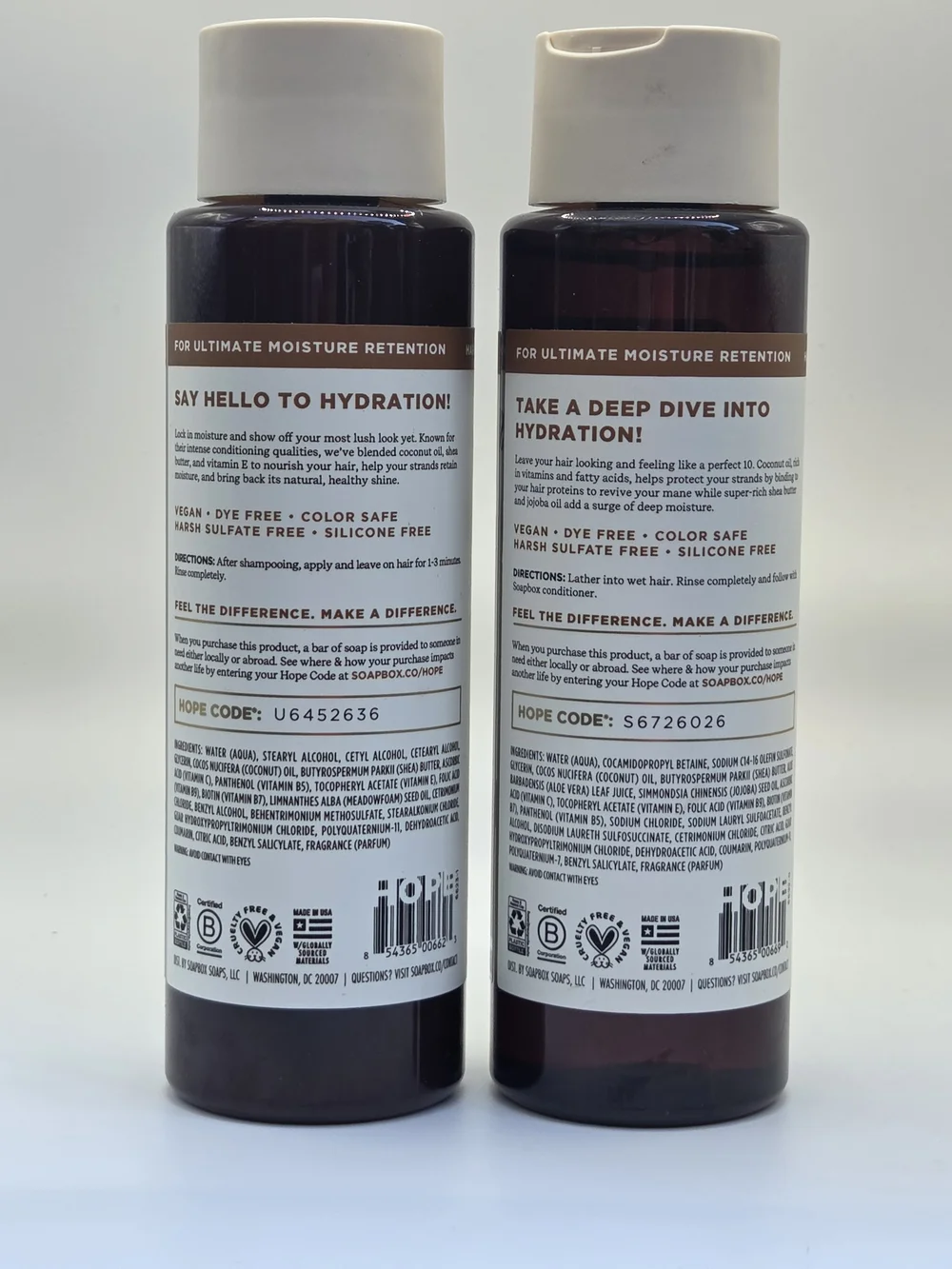 Soapbox Coconut & Shea Deep Moisture Conditioner - Brown & White